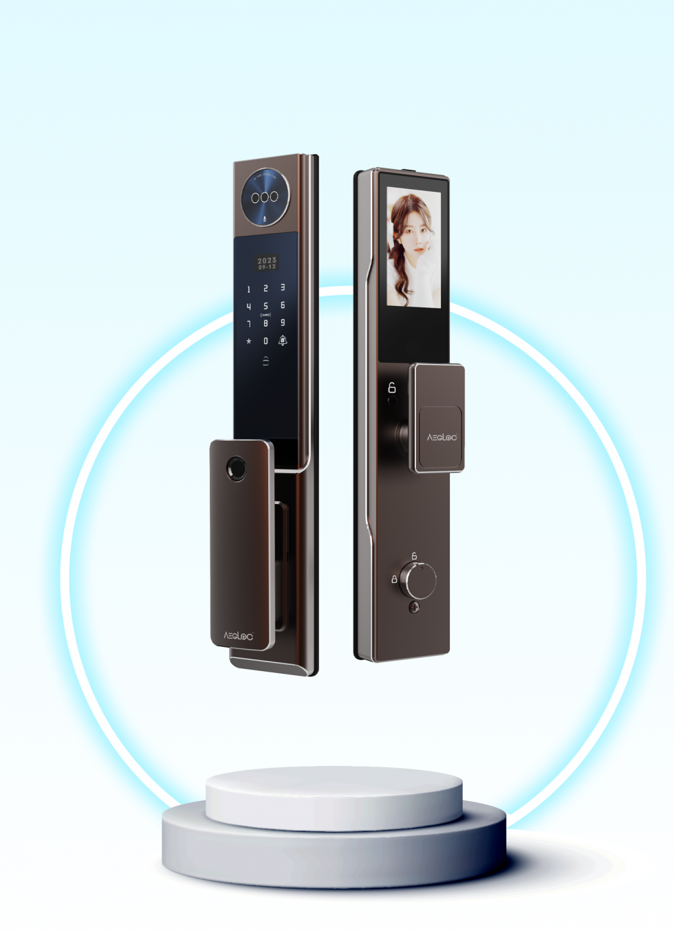 V7 3D Face Recognition Push Pull Smart Door Lock in Malaysia